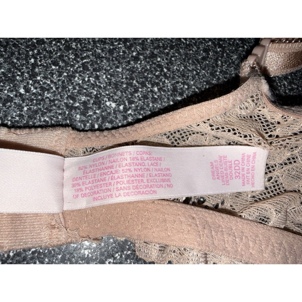 Victorias Secret Dream Angels Lined Demi Beige Size‎ 32DD - Picture 6 of 11